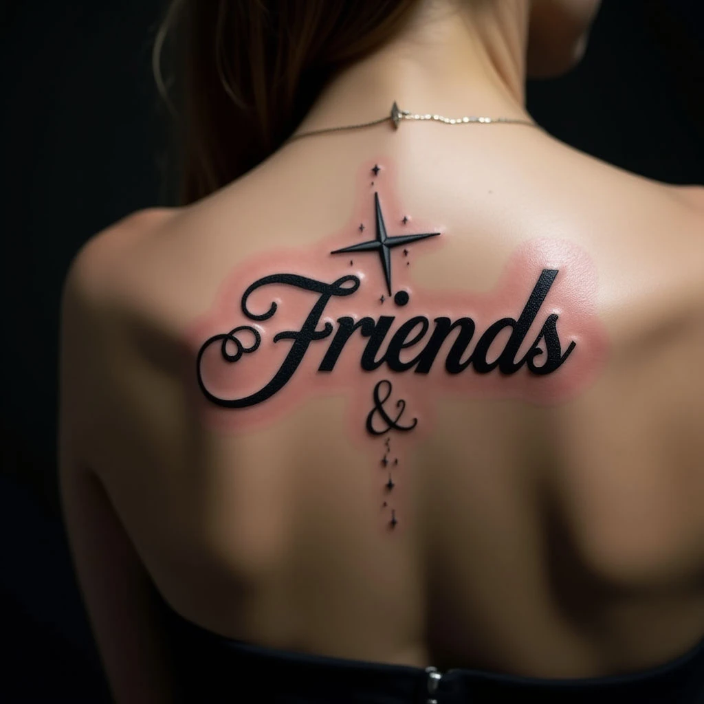 Cute Calligraphy Tattoos for Best Friends - Father & Daughter Designs