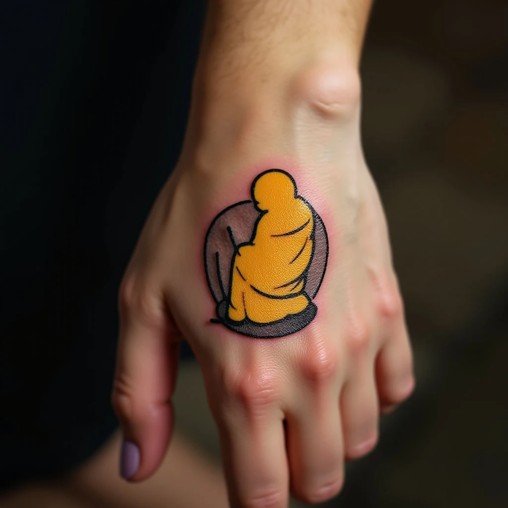 Tiny Motherhood Symbol Tattoo for Daughters - Illustrative Design