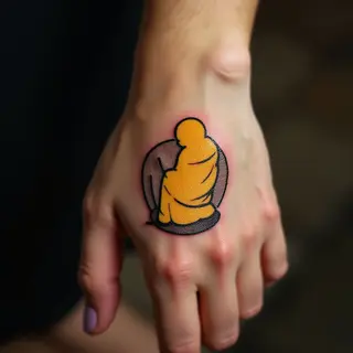 Tiny Motherhood Symbol Tattoo for Daughters - Illustrative Design