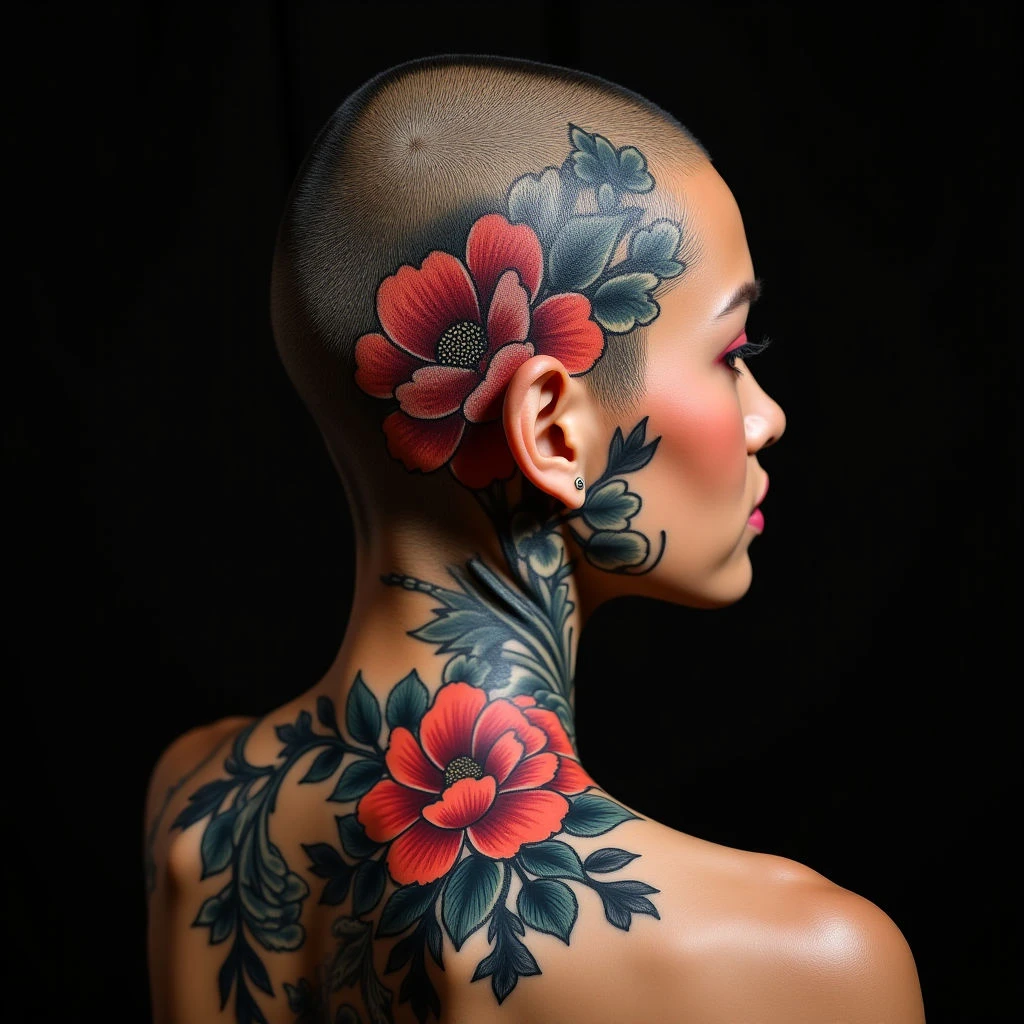 Japanese Head Tattoos for Best Friends: A Daughter's Loving Tribute