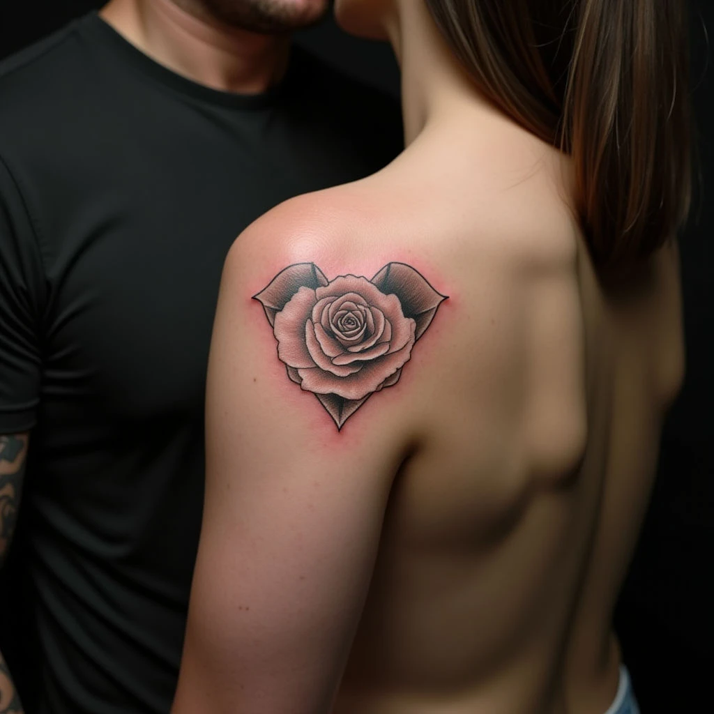 Minimalist White Ink Best Friend Tattoos for Arms - Father & Daughter