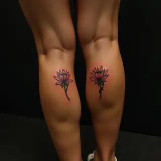 Matching Father & Daughter Tattoos: Tiny New School Designs