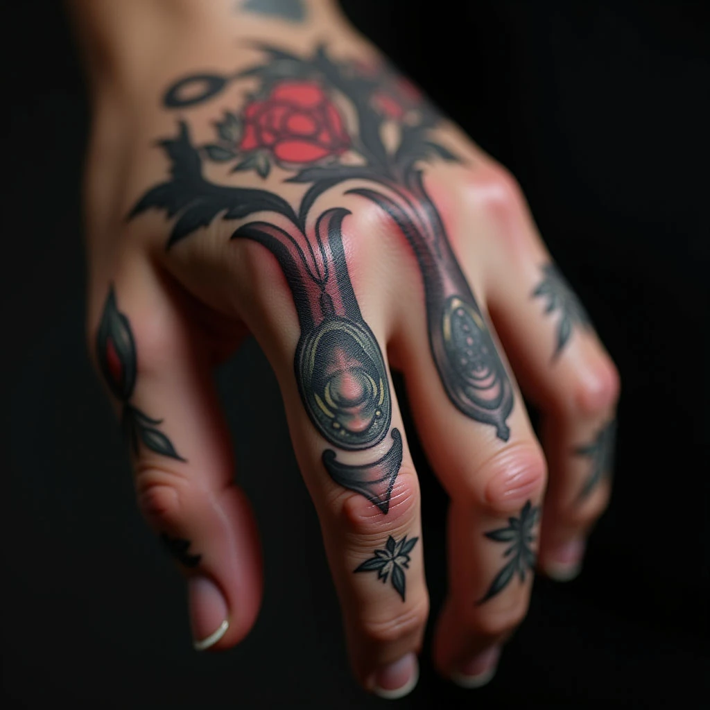 Baby Name Finger Tattoos for Dads: Surreal Designs