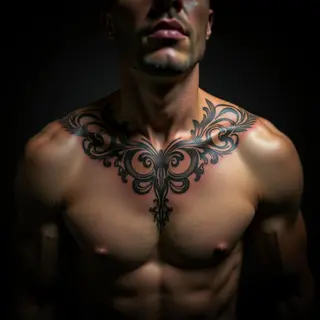 Elegant Mum Tattoo for Men: Linework & Gold Accents