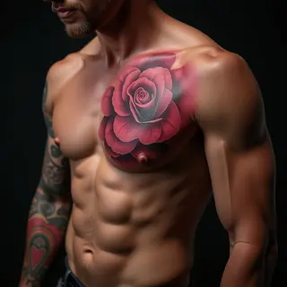 Pink Old School Father & Son Leg Tattoos for Men