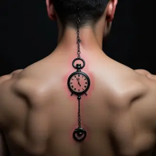 Birth Clock Spine Tattoos for Men: A Lasting Father-Son Bond