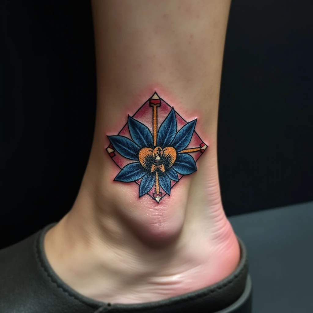 Cool New School Kids Name Ankle Tattoos For Dads