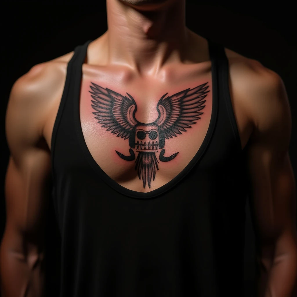 Old School Matching Chest Tattoos for Friends: A Bond That Lasts