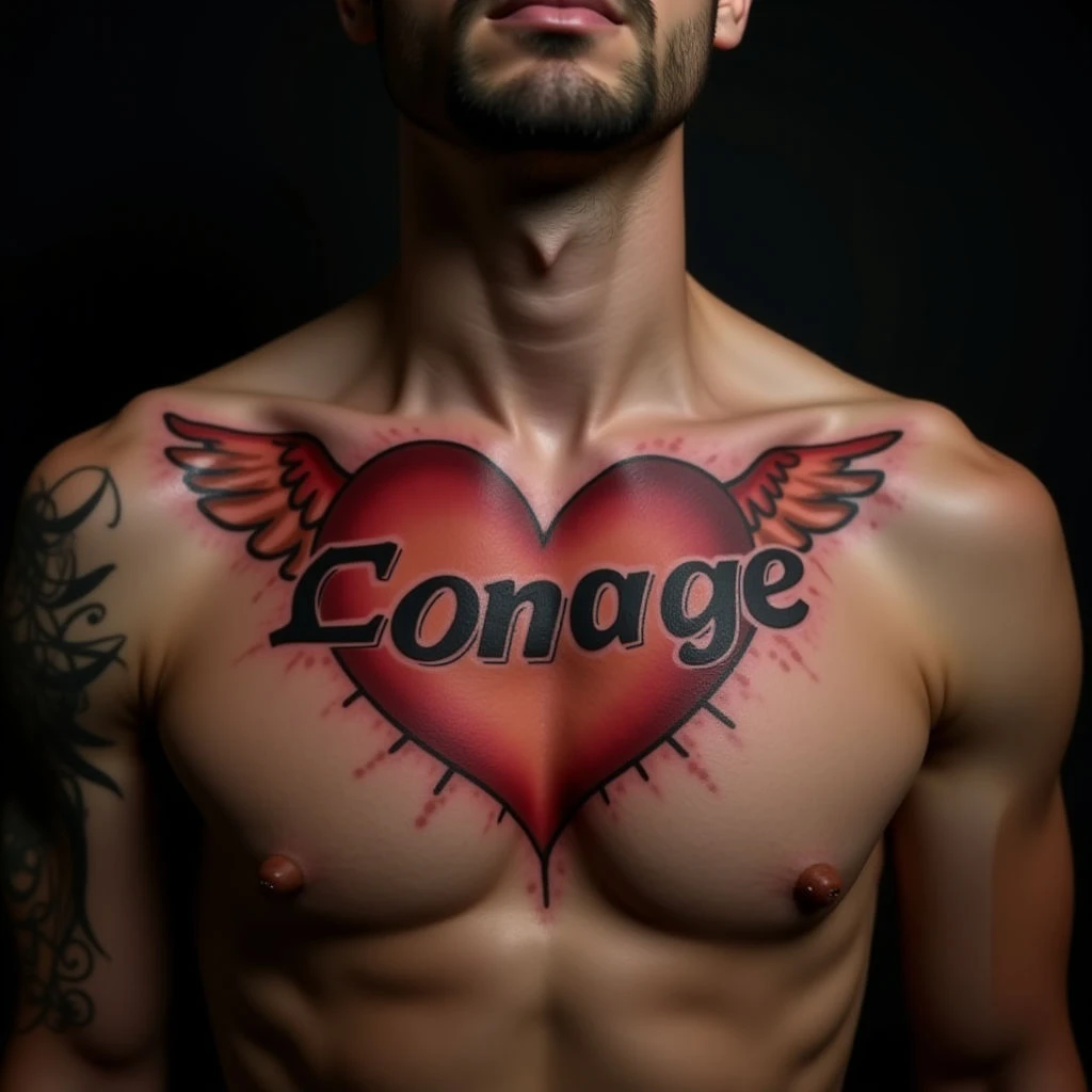 Cute Boyfriend Name Tattoos: Trash Polka Collarbone Designs