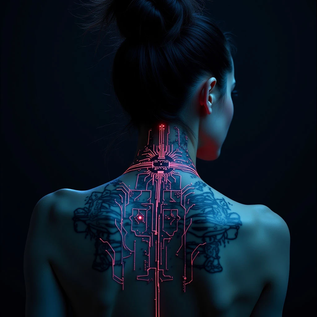 Female Back Neck Tattoo Ideas: A Cyberpunk Guide