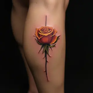 Fine Line Tattoos with Hidden Meanings on Your Calf