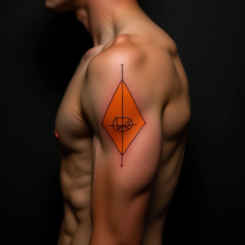 Unique Fine Line Geometric Tattoos for Men's Forearms