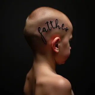 Small Fine-Line Head Tattoos for Boys - Father & Son Inspiration