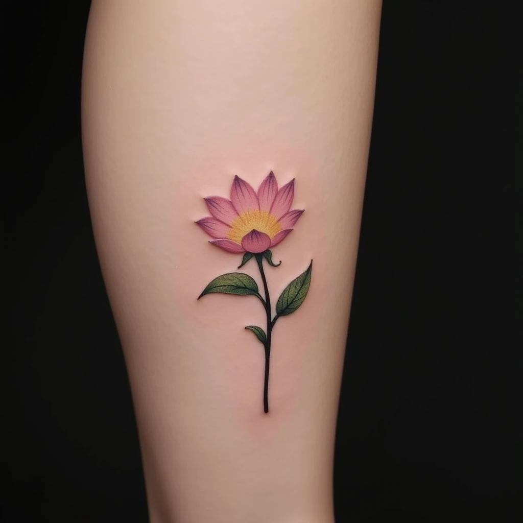 Strength & Resilience: Delicate Fine Line Leg Tattoos for Women