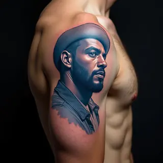 First Time Dad Tattoos: Illustrative Blue Designs to Celebrate Fatherhood