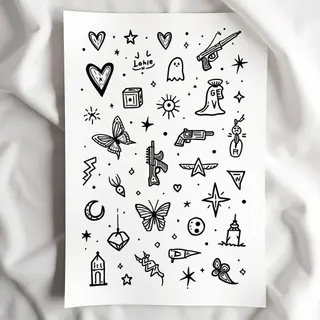 Eclectic Flash Tattoo Collection: A Study in Miniature Art