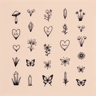 Whimsical Nature Flash Tattoo Collection