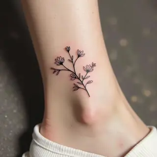 Delicate Floral Tattoo Design
