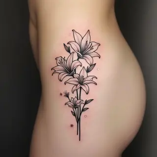 Elegant Floral Tattoo Design