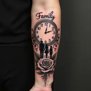 Family Time: A Neo-Traditional Forearm Tattoo