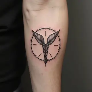 Geometric Zodiac Tattoo Design for Men