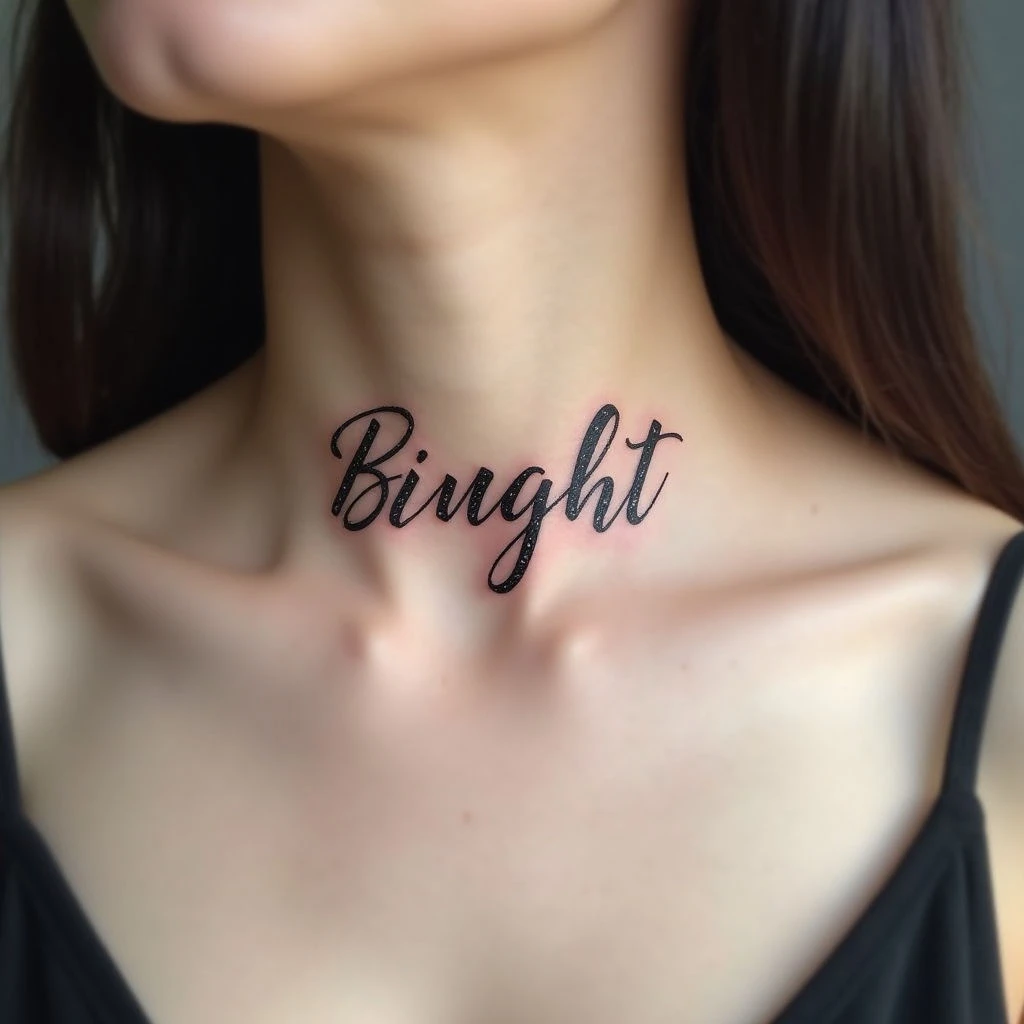 Neck Tattoo Script: A Detailed Look at Design and Placement
