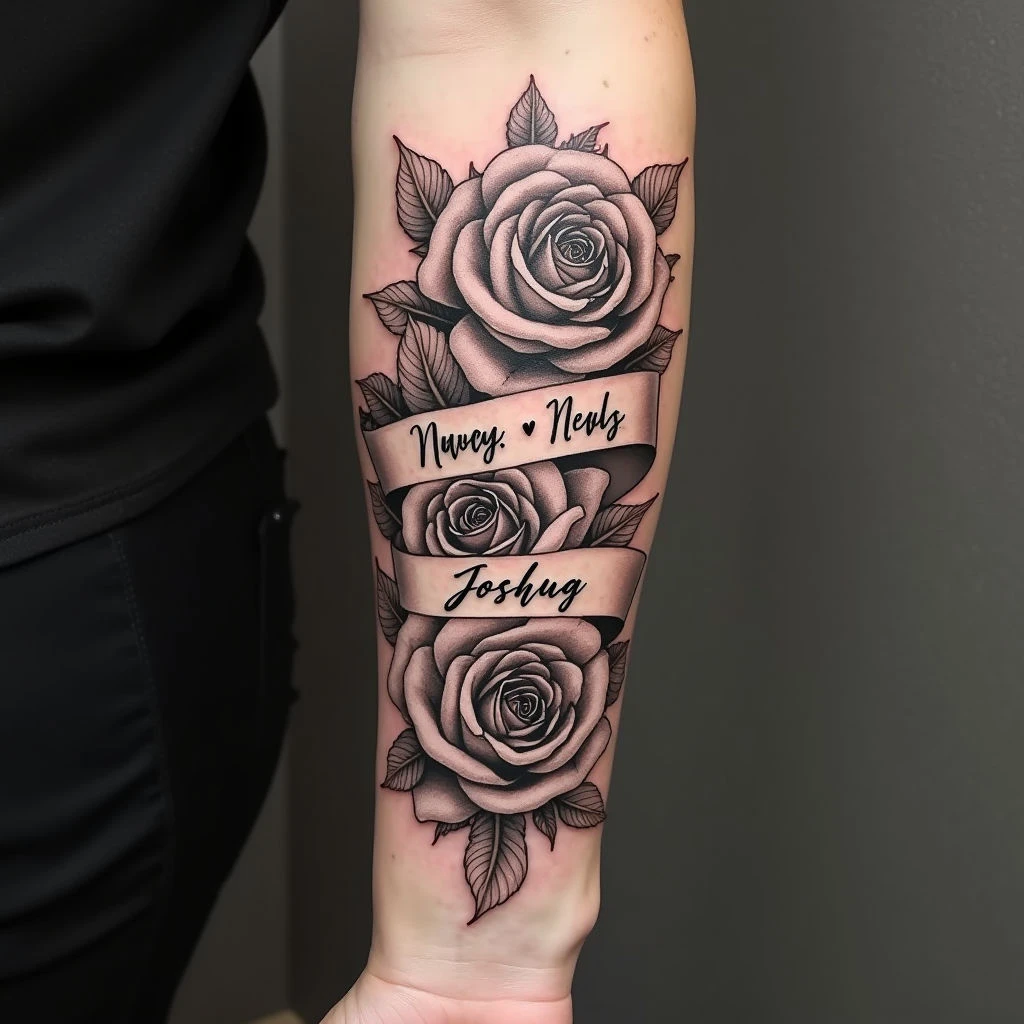 Floral Forearm Tattoo Design Inspiration