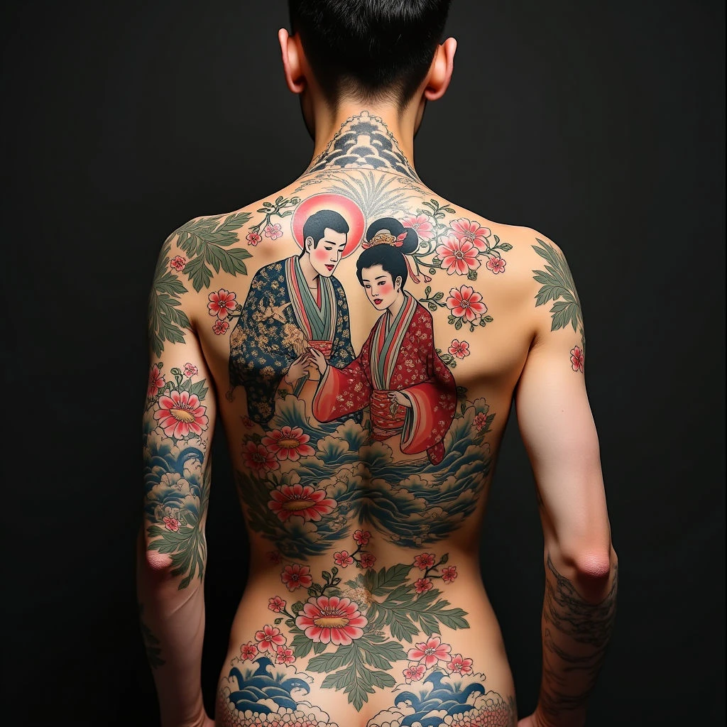 Full Back Japanese Irezumi Tattoo Design