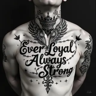 Gangster Loyalty: Script and Symbol Tattoos on the Chest