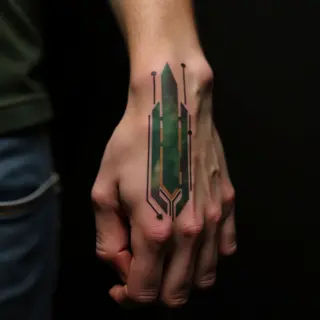 Small Abstract Finger Tattoos for Men - Meaningful Designs