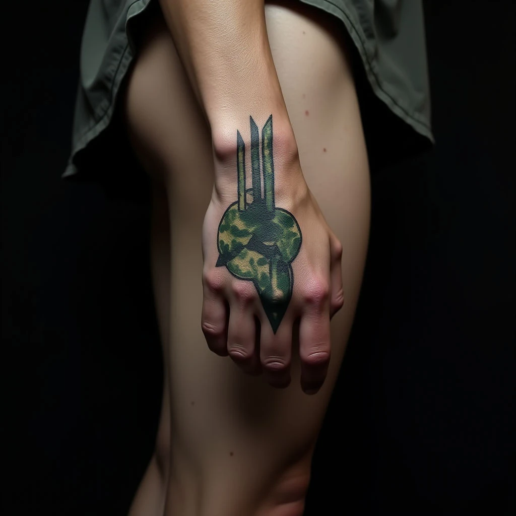 Intricate Green & Black Biomechanical Thigh Tattoo Ideas for Men