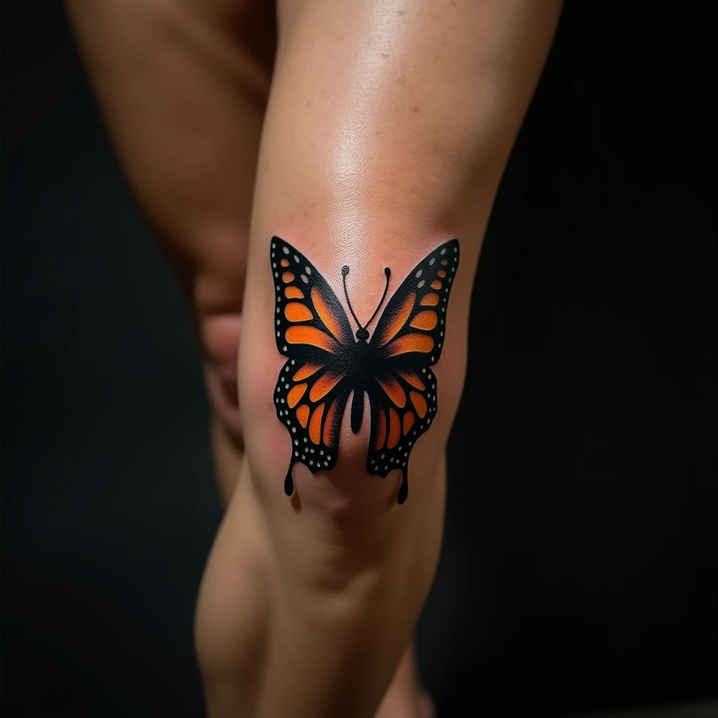 Bronze Butterfly Tattoos on Your Knee: Styles & Inspiration