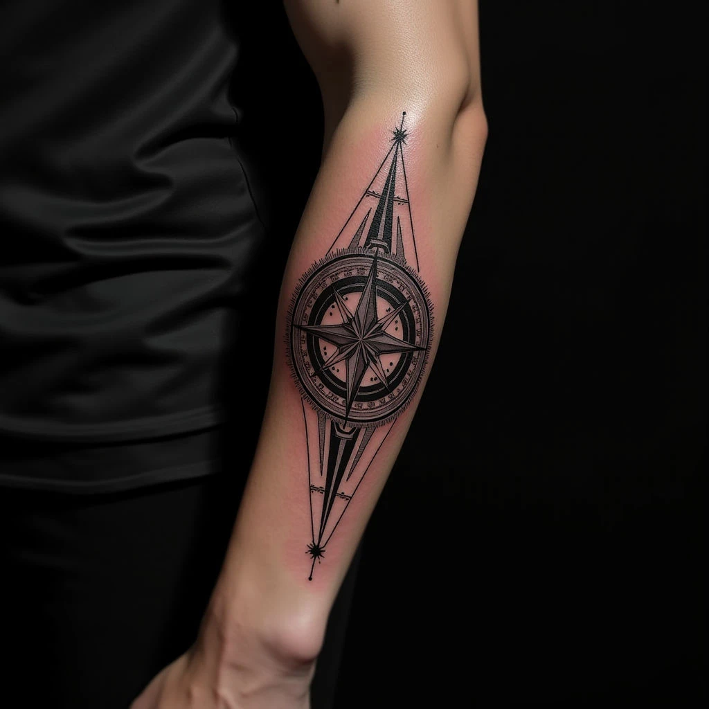 Micro-Realism Compass Sleeve Tattoo: A Guide to Direction & Style
