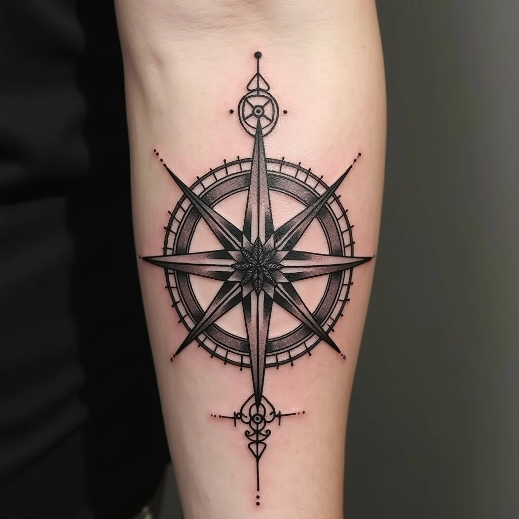 Decoding the Geometric Compass Tattoo: Meaning & Symbolism