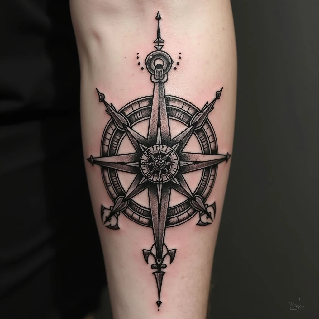 Geometric Compass Tattoo: Meaning, Symbolism & Design Ideas