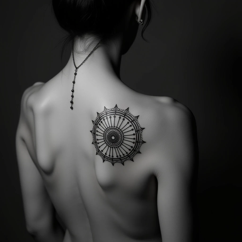 Unique Couple Tattoos: Geometric Fine Line Designs
