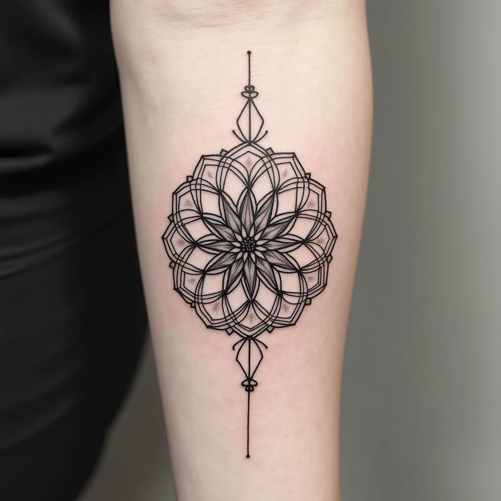 Geometric Fine Line Tattoo Designs: A Dreamlike Exploration