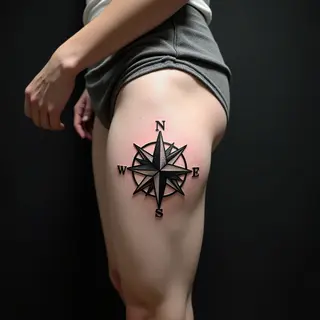 Forearm Compass Tattoos for Guys: Geometric Inspiration
