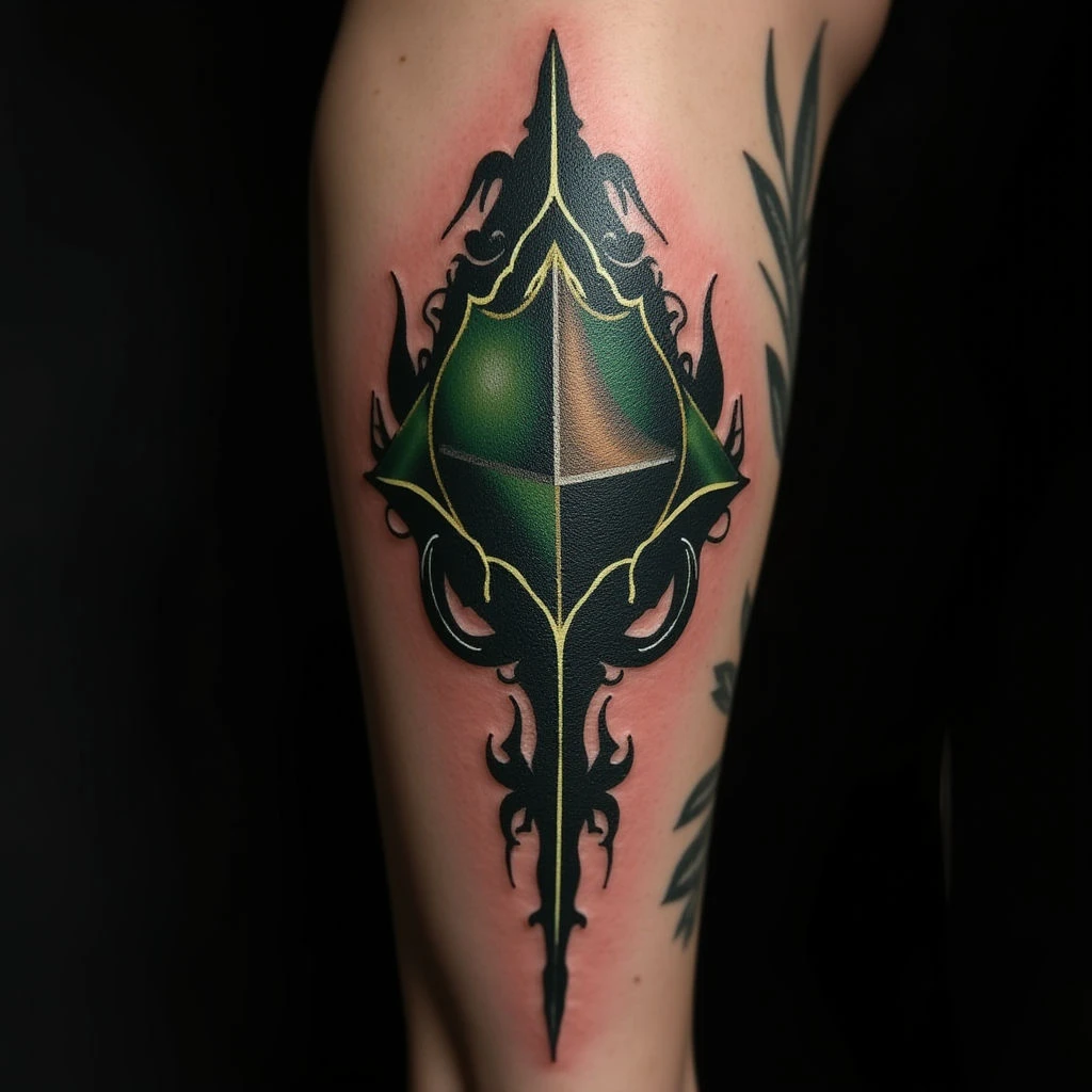 Gothic Geometric Knee Tattoos for Men: Cool & Unique Designs
