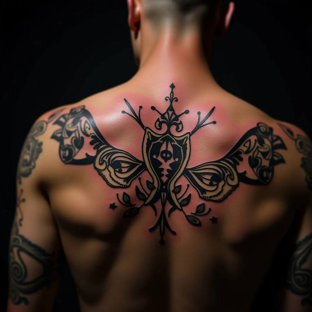 Simple Hand Tattoos for Boys: Old School Back Designs