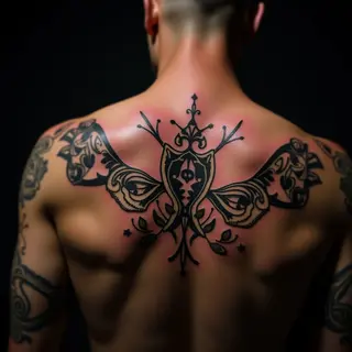Simple Hand Tattoos for Boys: Old School Back Designs