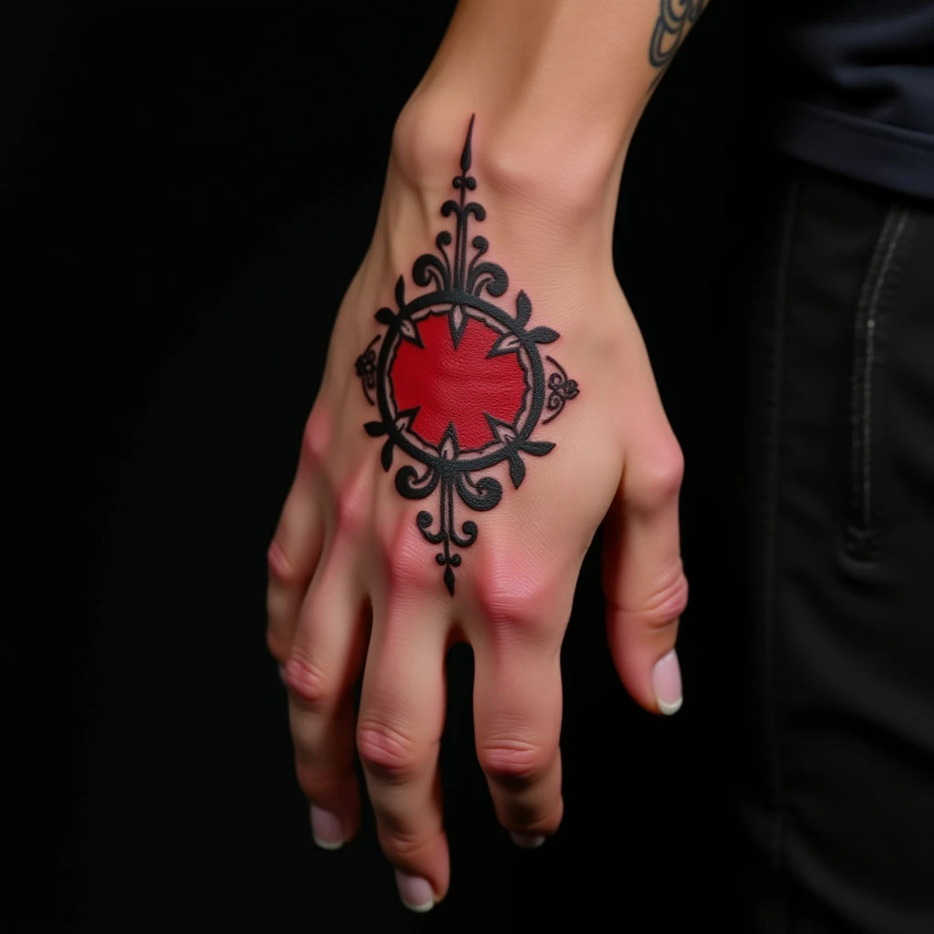 Powerful Hand Tattoos for Men: Geometric Fine Line Designs