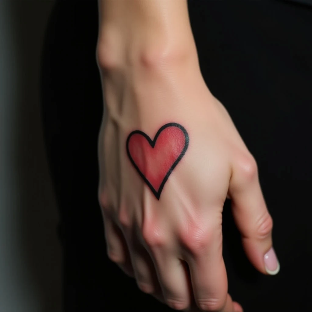 Geometric Three Heart Tattoos for Hands: Stunning Fine Line Designs