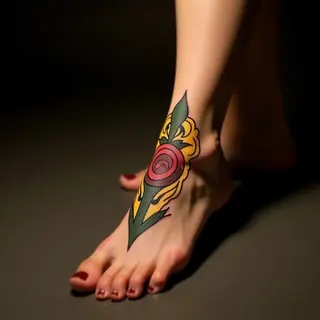 Tiny Foot Tattoos: Geometric Designs for First Timers