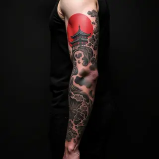 Japanese Geometric Forearm Sleeve Tattoos: Inspiration & Ideas