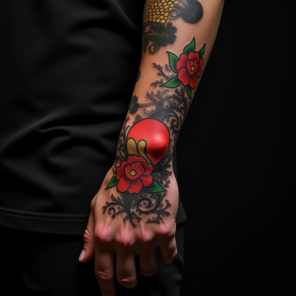 Unique Japanese Geometric Forearm Tattoos for Men