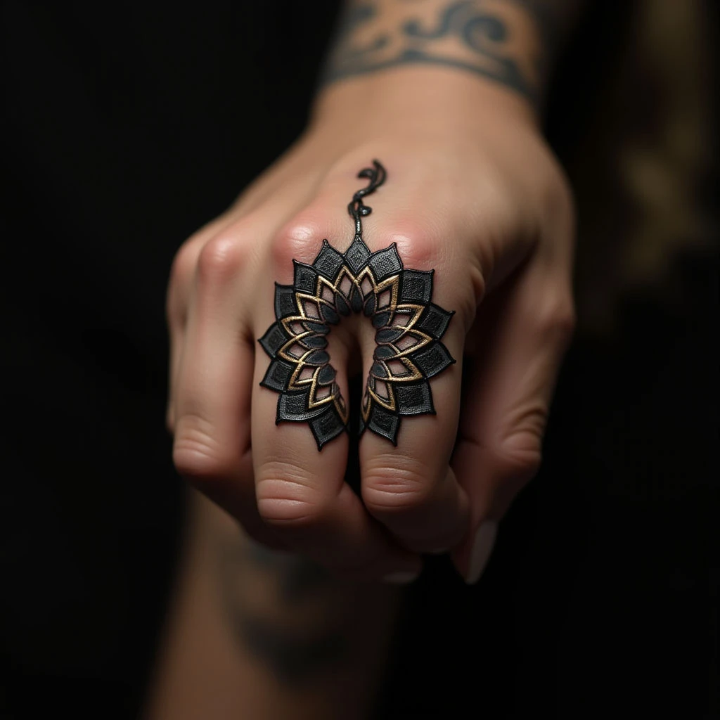 Tiny Finger Mandalas for Women | Geometric Tattoo Ideas
