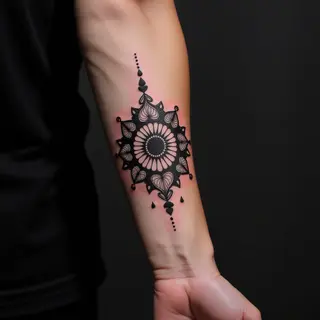 Unique Violet Mandala Tattoos for Girls on Your Forearm