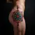 Multicolor Mandala Thigh Tattoos for Guys | Cool Designs