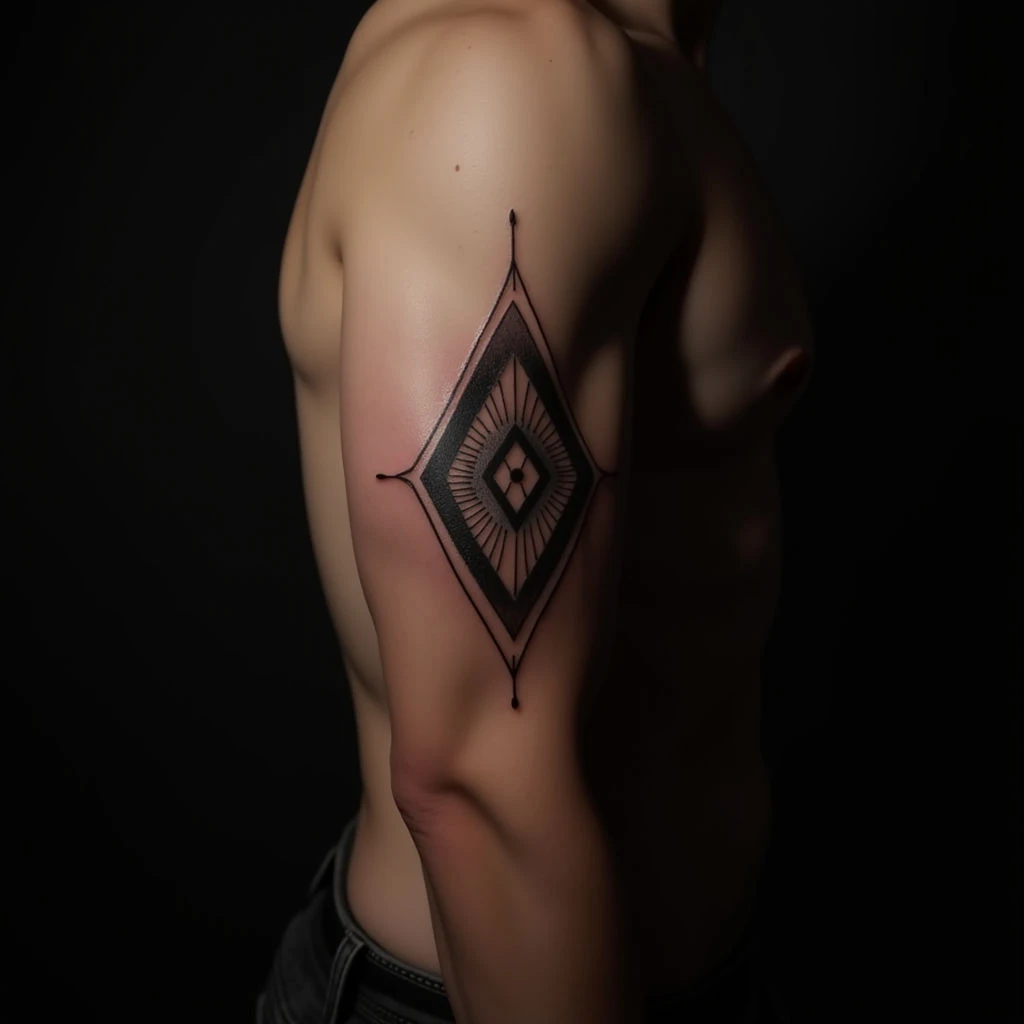 Small Geometric Tattoos for Men on the Hip